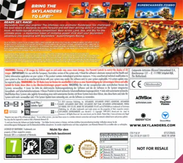 Skylanders SuperChargers Racing (Europe) (En,Fr,De,Es,It,Nl,Sv,No,Da,Fi) box cover back